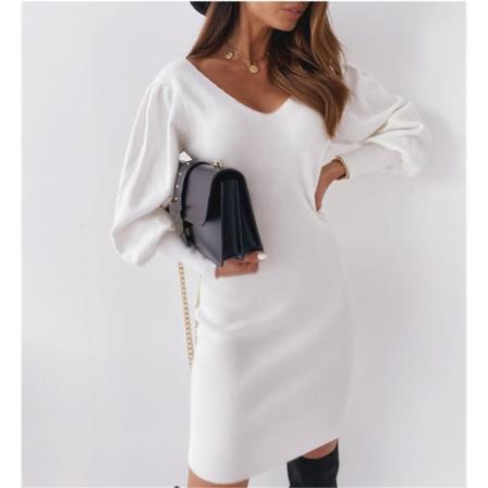 Långärmad Sexig Kort Klänning Populär Robe Chic Christmas Street