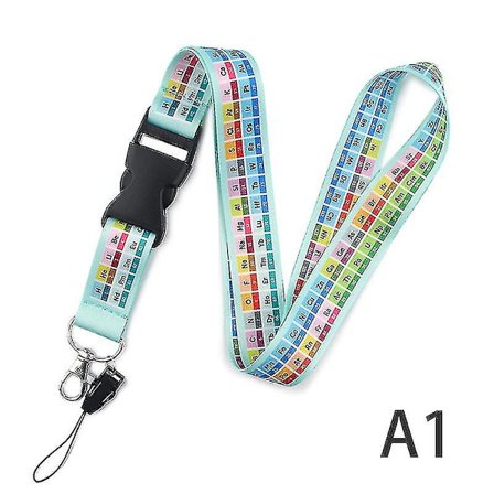 Kemia jaksollinen järjestelmä elementtejä Lanyards avaimenperä kaulahihnat puhelin köysi (FMY)