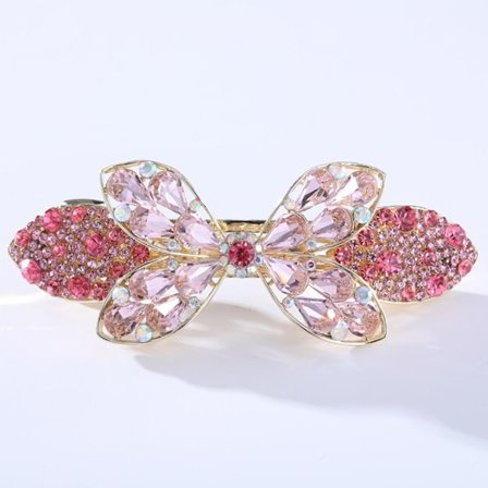 Krystall sommerfugl Hårklemmer Hårspenner ROSA