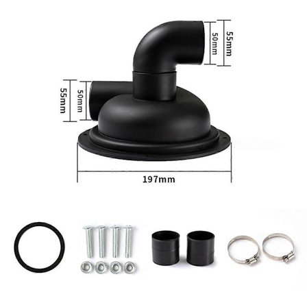 2 STK Vakuum Støvseparator Syklonseparator Lokk med Albue DIY Enkel å Installere Syklondeksel Støv