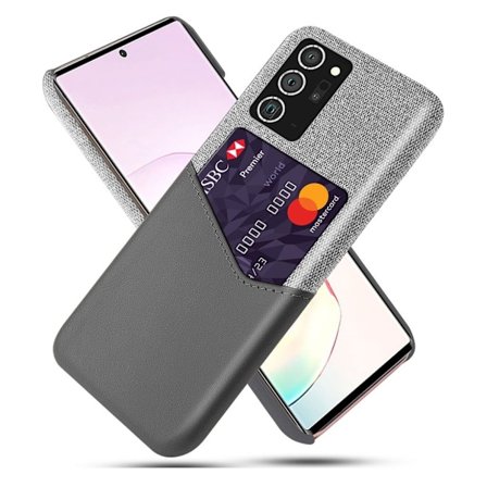 Bofink Samsung Galaxy Note 20 skal med korthållare - Silver/Grå