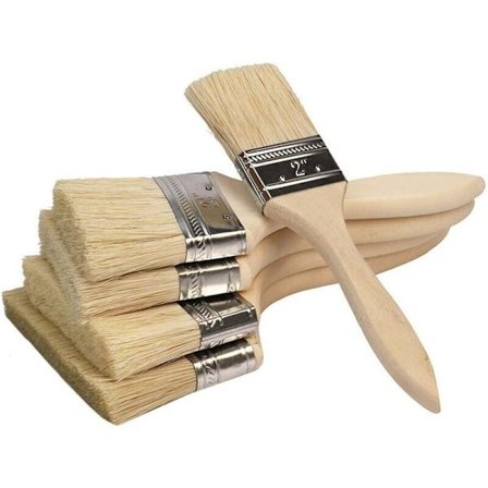 Premium Målarpenslar med Trähandtag - 2, 3, 4, 5, 6 Tum - för Vägg, Skåp, Ram, Heminredning u0026 Renovering