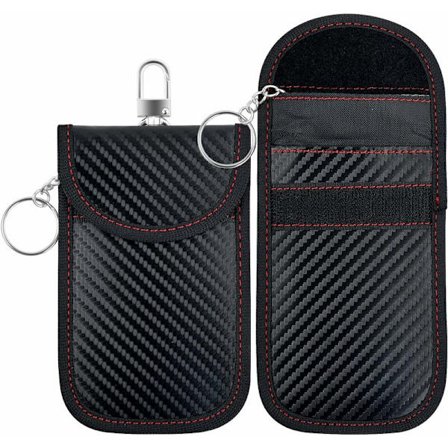 2-pakning Signal Blocking Faraday Pouch Bag, Bilnøkkel Signal Protection Bag, RF
