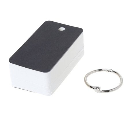 Enkelt gjør-det-selv-indekspappomslag Blankt papirkort Notatblokk Bokmerkepermringer