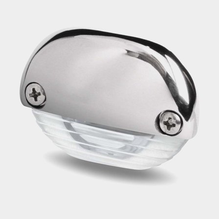 Lampe de marche d'escalier Hella Easy Fit, encastrée, acier inoxydable, LED, 12 / 24 V, 0.5 W, avec lumière blanche