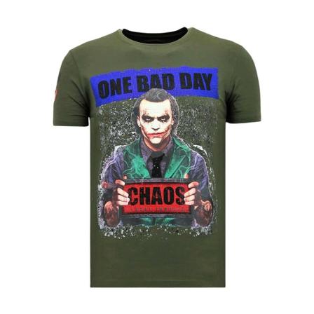 Local Fanatic T-shirt Exclusive - The Joker Man - 11-6363G grön, Herr, Herr, Storlek: M