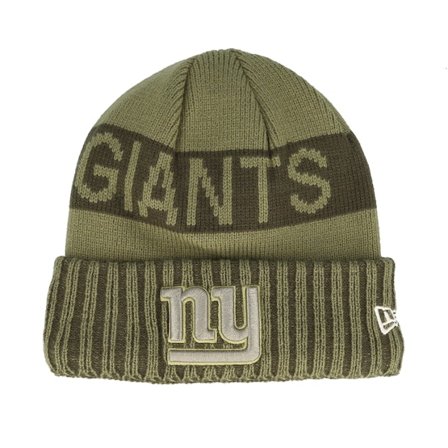 New Era - Verde cuff Beanie - New York Giants NFL Salute To Service Green Knit Cuff @ Hatstore