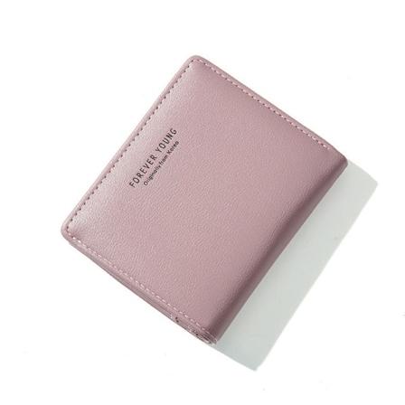 Kvinnors plånbok myntväska Kort koreansk stil tvåfaldigt kortlånga studentminimalistiska flera kortplatser Cameo Brown