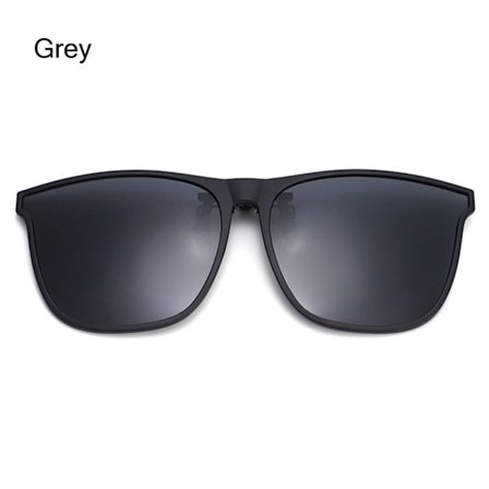 Polariseret Clip On Solbriller Herre bilførerbrille GRÅ GRÅ