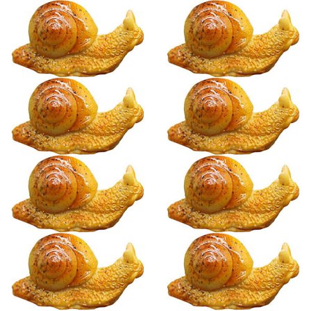 8 kpl Mini etana-aiheisia koriste-esineitä Elävä miniatyyri etana