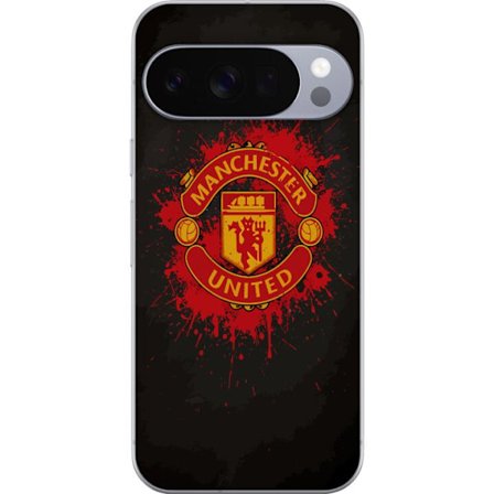 Kompatibelt Mobildeksel til Google Google Pixel 10 Pro XL Manchester United logo i rød og gul farge med røff sportslig bakgrunn