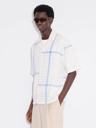 Holzweiler - Pier Check Shirt - Blue Mix - Mens - Small