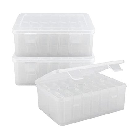 Mini Perle Opbevaringsboks, Klar Perle Opbevaringsboks Med Låg, Rektangulær Klar Diamant Smykkeboks, Cra