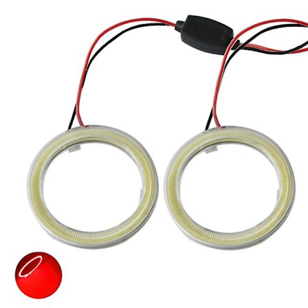 2024 2-pack Cob Led Angel Eyes Bilfordonsringar Huvudljuslampa