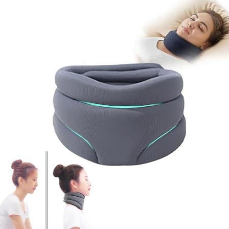 Nackstöd, nackstöd för sömn, nackstöd för snarkning, nackstöd för nacksmärta och stöd för kvinnor och män Gray
