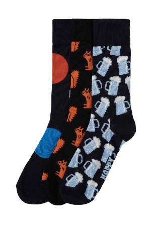 Happy Socks 3-Pack Fall Gift Set Strumpor Unisex Blå 41-46