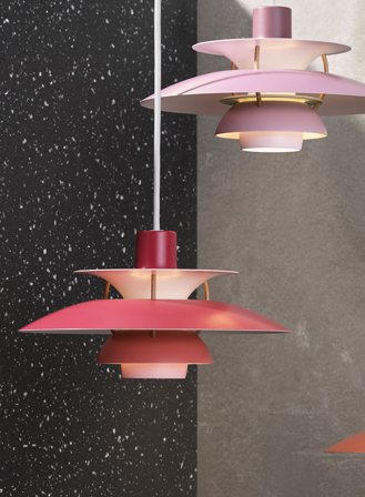 PH 5 mini taklampe Ø30 - rød-nyanser