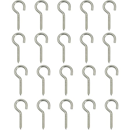 20 stk M5 X 65 Øyekroker 304 Rustfritt Stål Skruekrok Selv