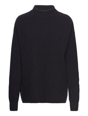 Maarit Turtleneck Sweater Høyhalset Pologenser Svart R-Collection*Betinget Tilbud