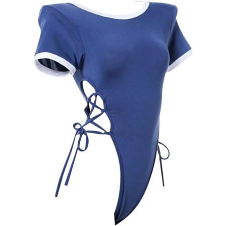 ORIO Damkläder Söt Japansk Skolflicka Uniform Lolita Anime Cosplay Lingerie Tie-Side Jumpsuit Babydoll Marinblå