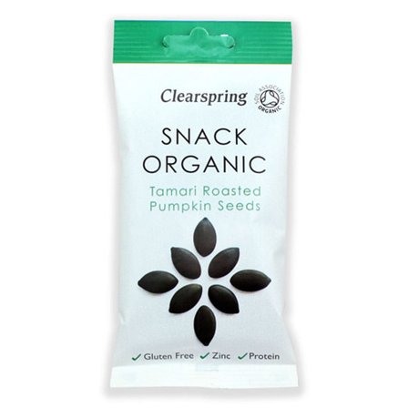 Clearspring Tamari ristede græskarkerner Ø 30 g, Helse & Madvarer, Kerner & Frø, Kerner