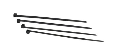 SYNERGY ALLNET 19zbh. Kabelbinder, L200xB3,6mm, 100er Pack, Schwarz, UV-Beständig, Synergy 21