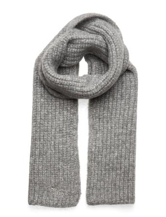 Rib Knit Scarf Grey Superdry