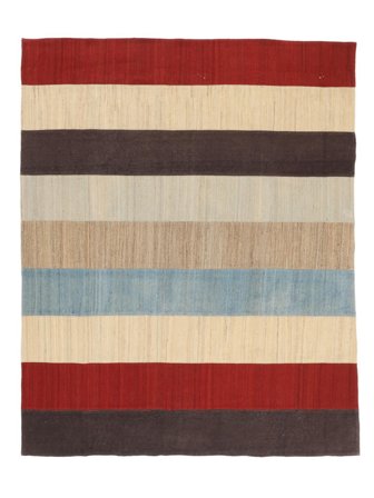 Kelim Patchwork Vloerkleed 230X282 Oranje/Donkerrood Wol, Perzië