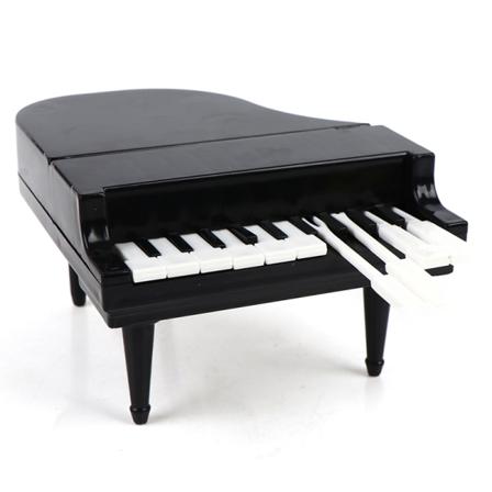 10st Mini Kid Piano Fruktgaffel Tecknad Snack Tårta Dessert Fr Black