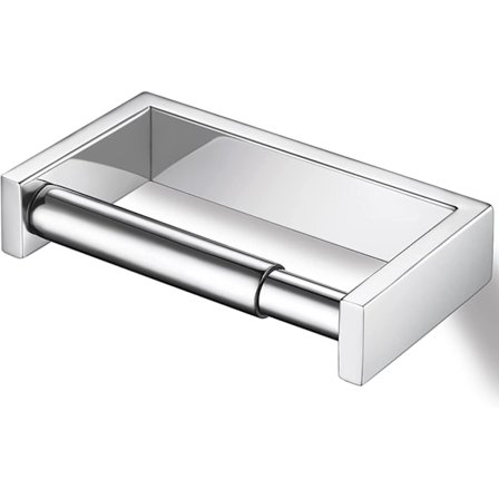 Toalettpapirholder Bad Tissue Papirrullholder Fjærbelastet Rustfritt Stål Polert Overflate