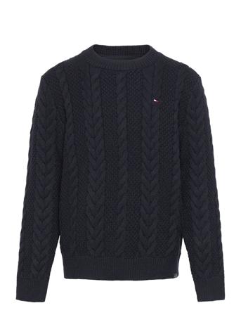 Essential Cable Sweater Pulllover Navy Tommy Hilfiger