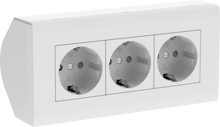 Gelia Connect 2 Home Hörnbox 3-vägs, jordat, Strömbrytare & vägguttag