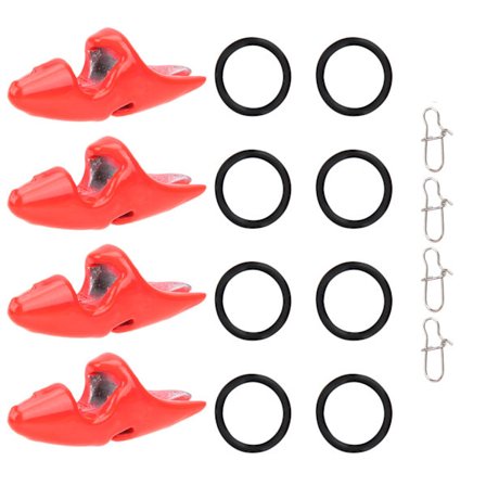 2-påse räkbete lock chin cover drop vikter bete sänke med spänne fisketillbehör 15g/0,5oz