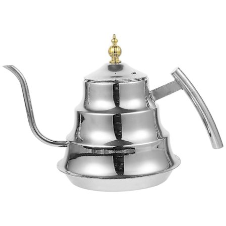 Vattenkokare Metall Tekanna med Handtag Köksvattenkanna Rostfritt Stål Tekanna med Sil