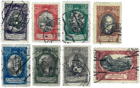 Liechtenstein 1921 - MICHEL 53-60 - Stemplet