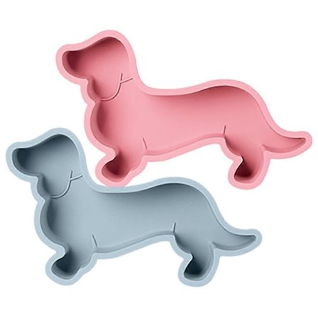 2 stk. Silikoneform Hund Form Chokoladeform Slikform Non-stick Bageform