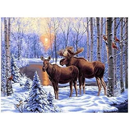 Diamantmaling 30x40cm - Elger Vinter SnøA Multicolor