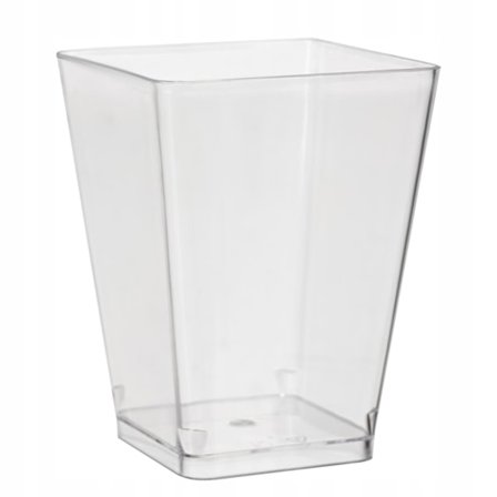 Firkantede Plastbægre - 120 ml - 50 stk