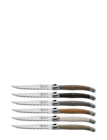 Steak Knives Laguiole Set 6 Patterned Laguiole Style De Vie