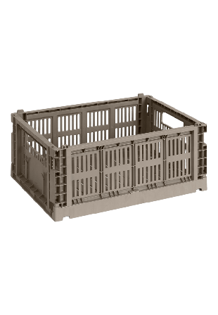 HAY Colour Crate Medium Warm grey Förvaring Grå