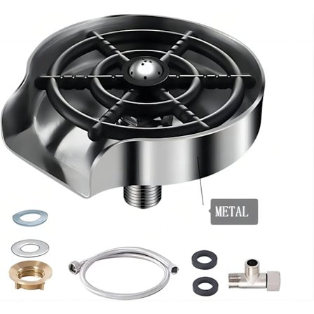 Metal køkken vask glas vasker hane glas skylning til køkken vaske flaske vaskemaskine køkken vask tilbehør rustfrit stål