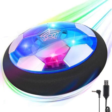 Svevende fotball for barn, oppladbar svevende fotballgave med fargerike LED-lys og beskyttende skumbumper