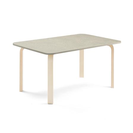 Tisch ELTON, 1200x800x590 mm, Linoleum grau, Birke