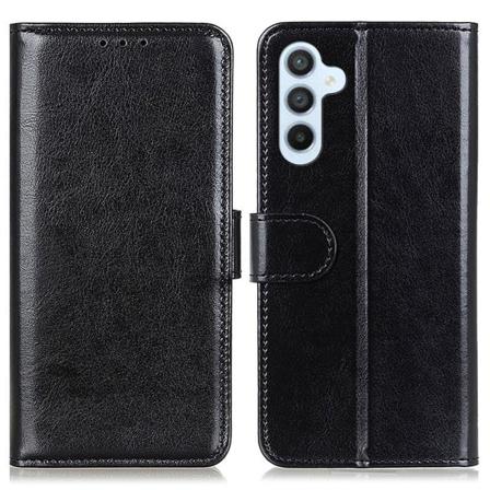 Samsung Galaxy A34 5G Fodral Crazy Horse Läder Svart