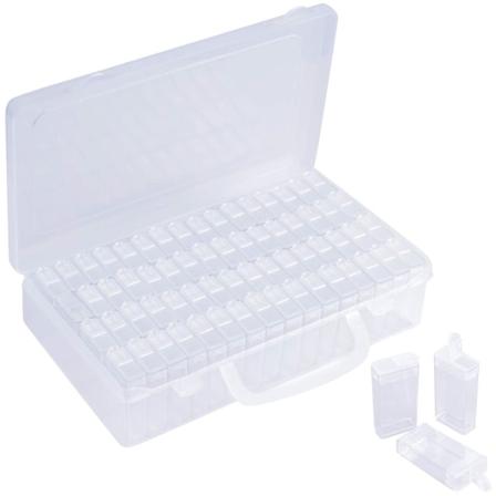 64 ruudukon timanttimaalauslaatikko, timanttimaalauslaatikko, helmijärjestäjälaatikko, kynsien koristelu säilytysastia