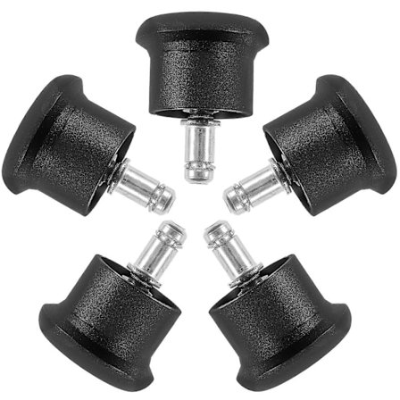 5 stk. Stoltrekk Glide Hjul Erstatning Møbler Gulvglidere for Kontor Hjem (Svart)