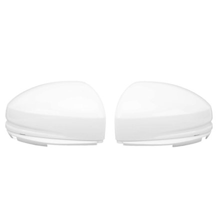 2 stk. Sidespejlskappe til dør Venstre Højre Hvid Ridsefast 76251 T5A J31 til Fit Jazz 2014 til 2019