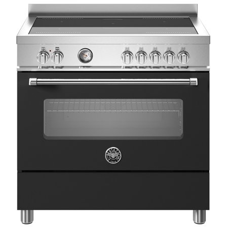 Bertazzoni MAS95I1ENET Master Induksjonskomfyr med ovn 90 cm, Matt Svart' - 'Matt sort, pantone process black c