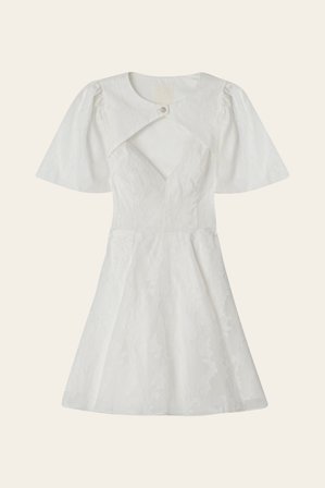 Malina - Cape mini dress - L - White