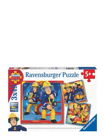 Fireman Sam To The Rescue! 3X49P Toys Puzzles And Games Puzzles Classic Puzzles Monivärinen/Kuvioitu Ravensburger